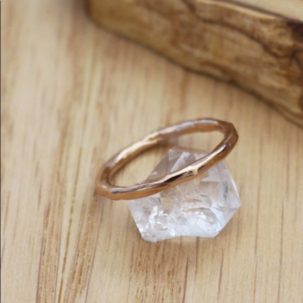 Rose Gold Textured Ring
